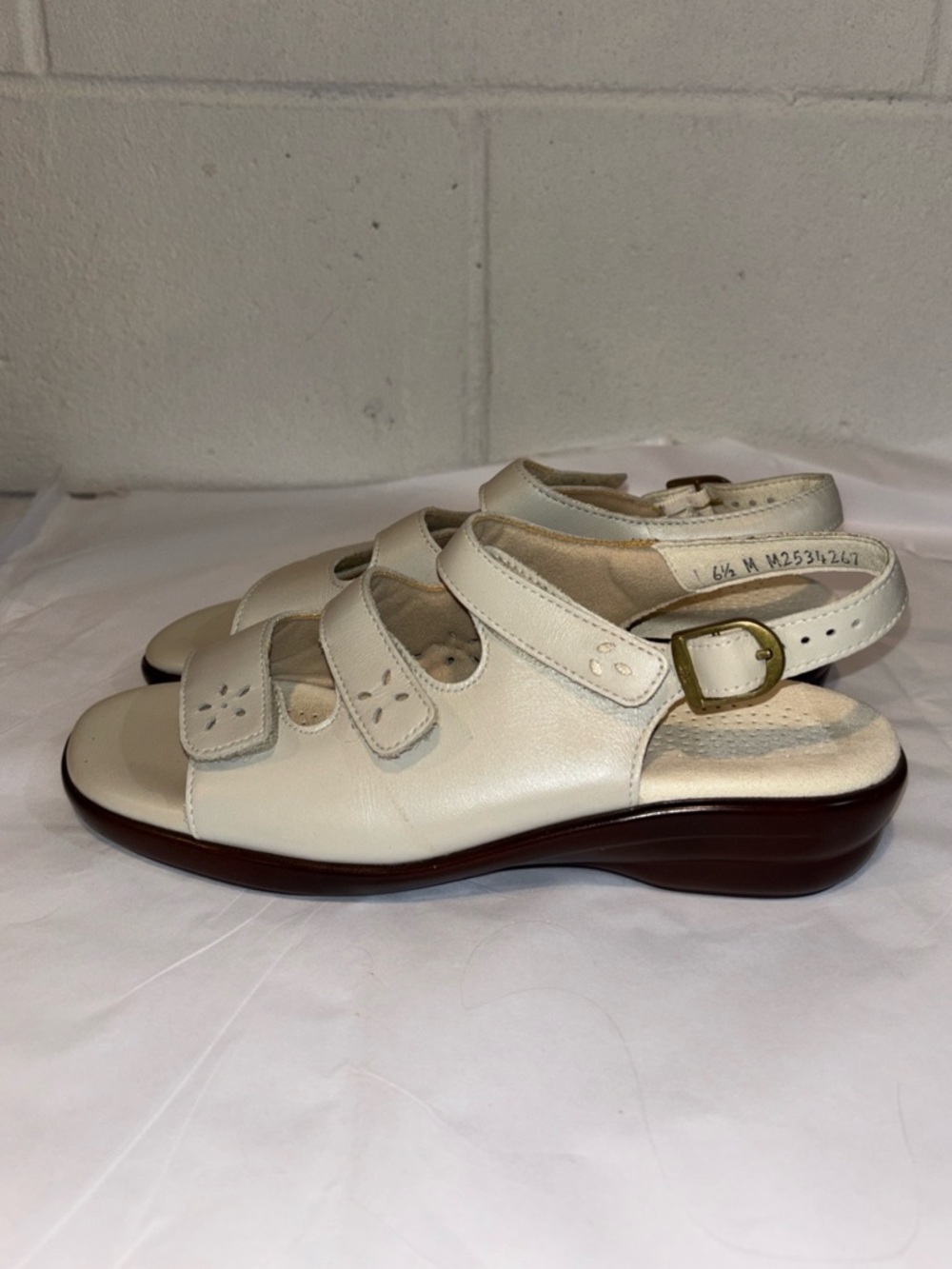 SAS Quatro sandal shoes tripad come bone leather slingbacks size 6.5M